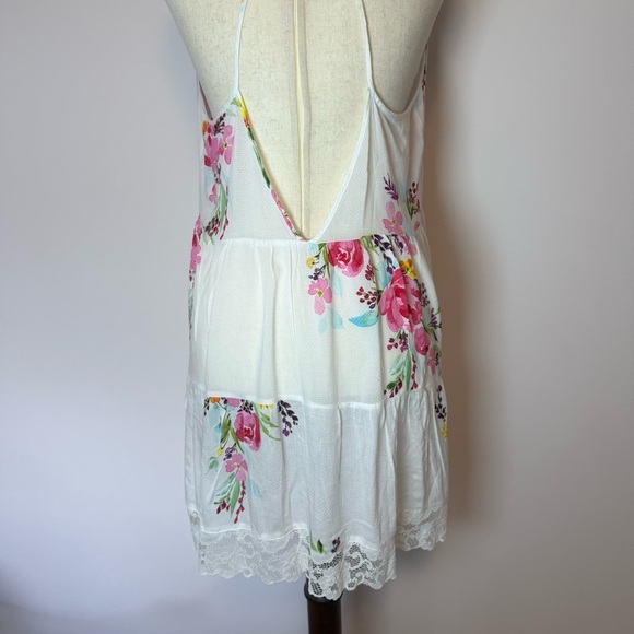 In Bloom by Jonquil Floral Slip Dress with Lace Accents Size L - Picture 7 of 11